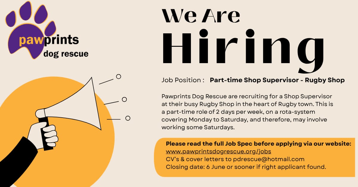 Recruitment Rugby Shop Super Hiring for a shop supervisor in Rugby